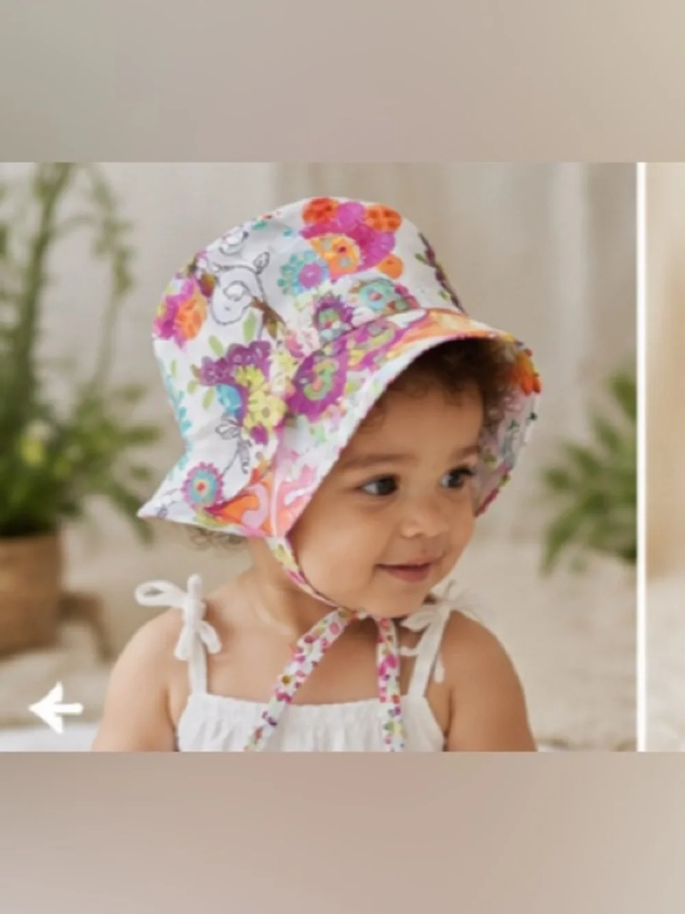 Set of 2 Floral & Owl Baby Sun & winter Hat Duo - White Owl and Multicolor
